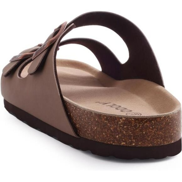 Cork Footbed Slide Sandals Women Arch Support Adjustable Buckle Summer Outdoor - Picture 5 of 7